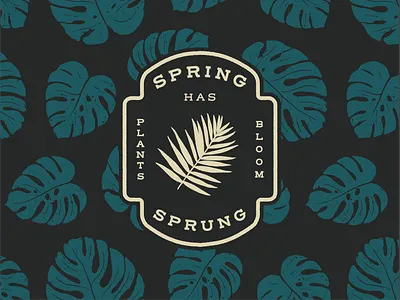 Spring Has Sprung badge branding illustration logo rebound spring vintage