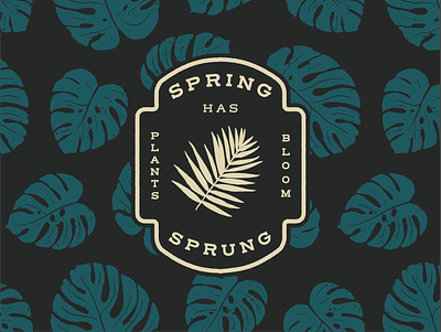 Spring Has Sprung badge branding illustration logo rebound spring vintage