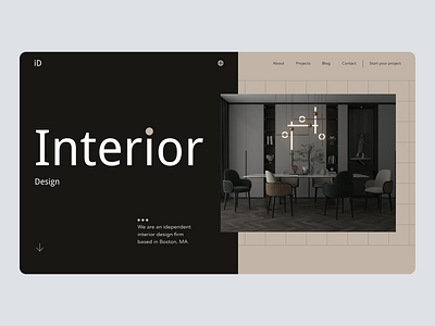 Interior Design Firm Landing Page clean landing page product ui ui design visual design web design website