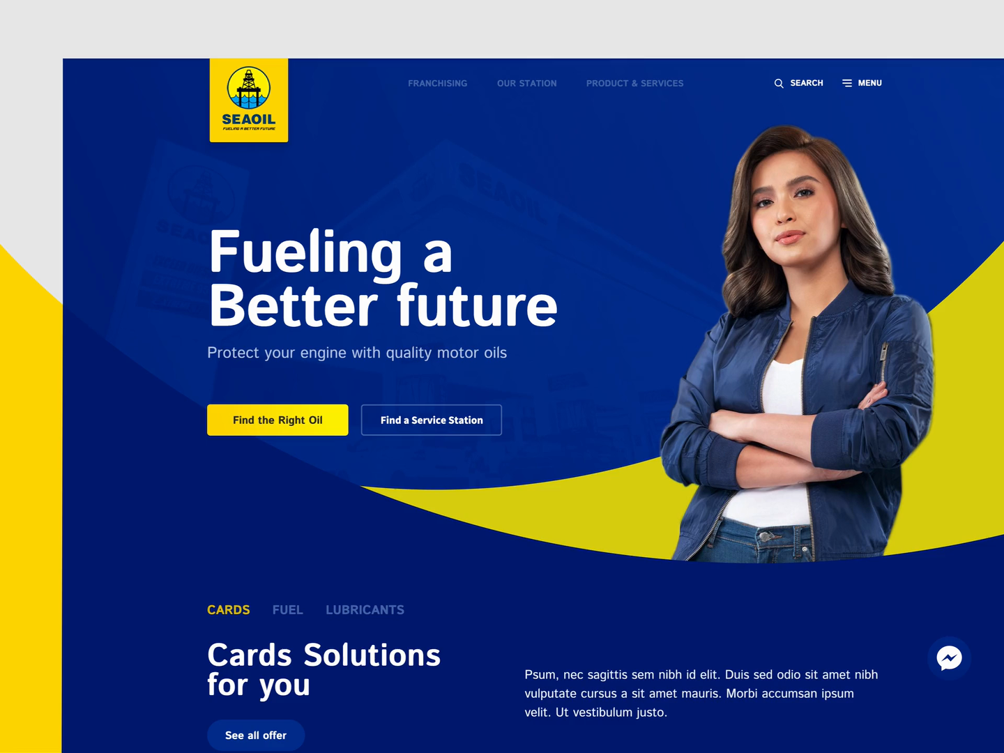 Sea Oil Oil Company site Concept by Arnie Mae on Dribbble