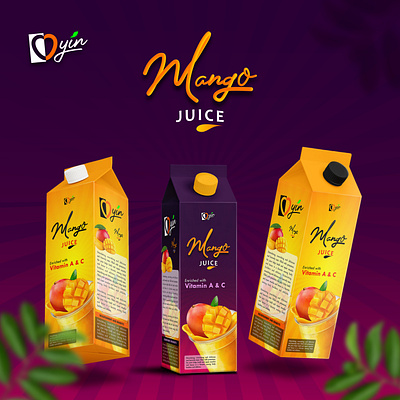 Mango Juice Package design branding design graphic design illustration logo mockup packaging print design sticker