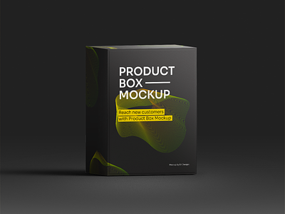 Product Box Mockup | PSD 3d box color customizable dark digital product freebie marketing mockup modern product product box mockup realistic render software software box mockup