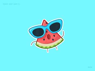 Watermelon art cartoon charakter design dribbble graphic design icon illustration logo mascot mascot sticker sticker design summer vector vector design watermelon