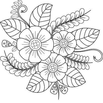 Doodle Design art coloring colouring page creative design floral flower flowers flowers design front design graphic design mandala mehndi page pata