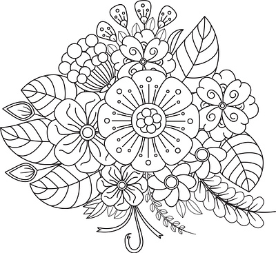 Doodle Design coloring page colouring page creative design floral flower flowers front design graphic design graphics mandala mehndi pata sun