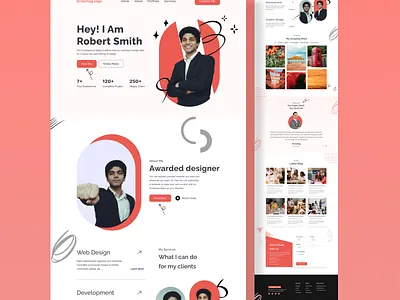 Personal Portfolio landing page design agency creative design freelancer landing page personal personal portfolio portfolio portfolio landing page portfolio website resume clean ui ui design ui landing page web design website website design