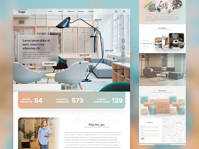Furniture Company Website Design branding design figma graphic design template design ui ui design user experience ux website design