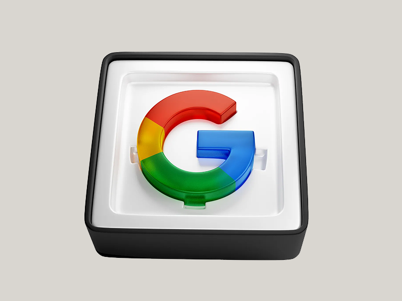 "Unveiling the Google Gift Box: Celebrate Your Digital Milestone 3d blander branding design google graphic design logo promotion