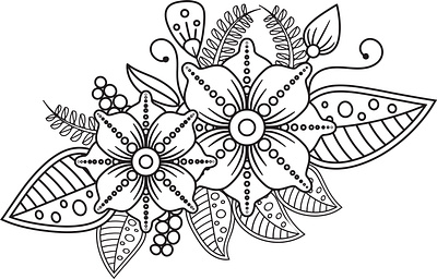 Doodle Design coloring colouring page creative design doodle dribbble floral flower flowers front design graphic design illustration mandala mehndi page pata