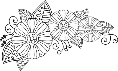 Doodle Design coloring colouring page design doodle doodle coloring pate dribbble floral flower flowers front design graphic design illustration mandala mehndi page pata