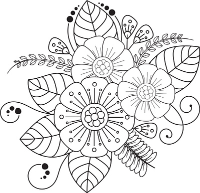 Doodle Design coloring colouring page creative creative floral design design doodle dribbble floral flower flowers front design graphic design illustration mandala page pata