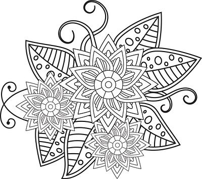 Doodle Design coloring colouring page crative design doodle doodle design dribbble floral flower flowers front design graphic design illustration mandala page pata