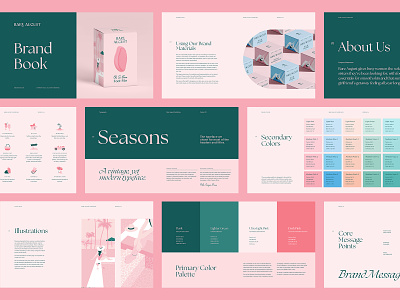 Bare August Brand Guidelines beauty boxes branding e commerce foot care fun icons illustration lifestyle manicure packaging pink self care shopify skincare spa summer sustainable vacation website
