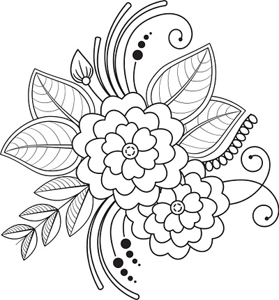 Doodle Design and white black coloring colouring colouring page creative design doodle dribbble floral flower flowers front design graphic design illustration mandala mehndi page pata