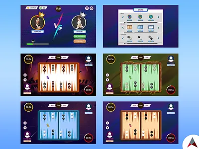 Backgammon animation design game design game development graphic design illustration ui vector