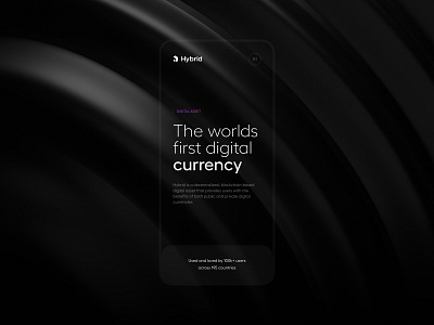 Hybrid capital - digital currency 3d animation branding design graphic design landing logo motion graphics ui ux website