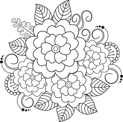 Doodle Design black and white coloring colouring colouring page creative design doodle dribbble floral flower flowers front design graphic design illustration mandala mehndi page pata
