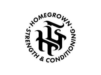 Homegrown Strength & Conditioning badge brand identity branding logo logo design
