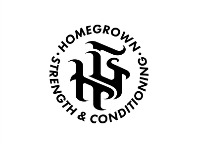 Homegrown Strength & Conditioning badge brand identity branding logo logo design