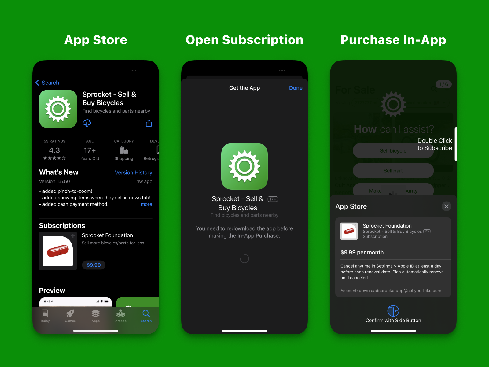 Sprocket iOS App Store Subscription Buy Button by 7 for Retrographic on Dribbble