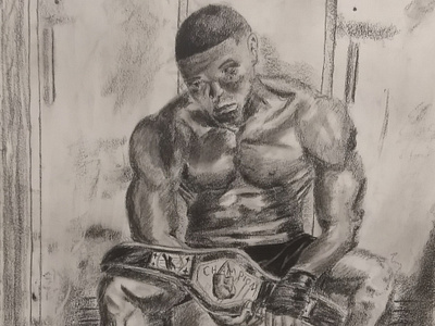 Somber Champion art charcoal charcoal art traditional art traditonal