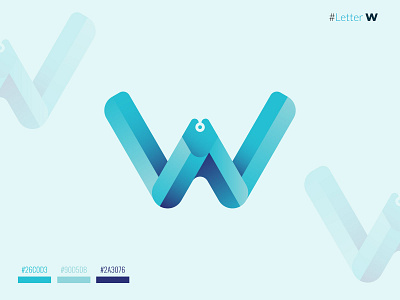 Letter W logo design artist artwork brand branding business design gradient gridlogo illustration letter logo logo design logodesign logoinspire logomaker logos logotype symbol ui vector