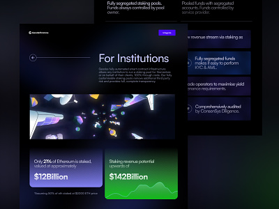 Institutions Page @GeodeFinance branding crypto design crypto landing crypto ui design geodefinance landing design ui ui design web ui