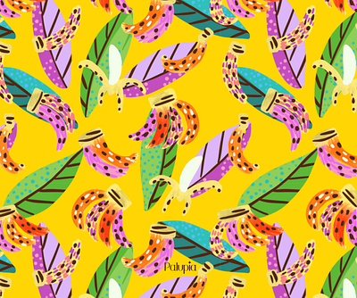 Fun Bananas Pattern bananas design illustration pattern procreate