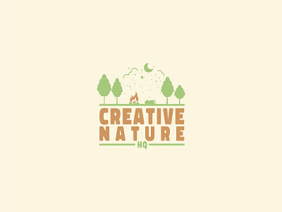 Creative Nature HQ Logo 2d brand brand design branding design graphic design icon illustration illustrator logo logo design logo mark logomark typography vector