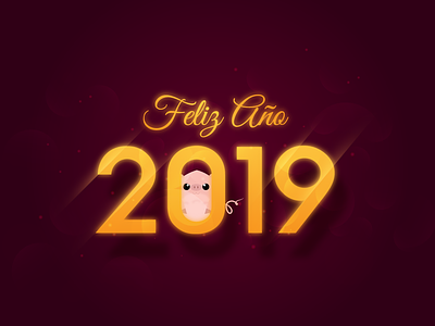 Feliz 2019 christmas graphic design illustration new year