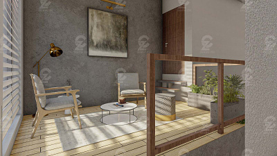 Sitting Area 3d design interior design rendring