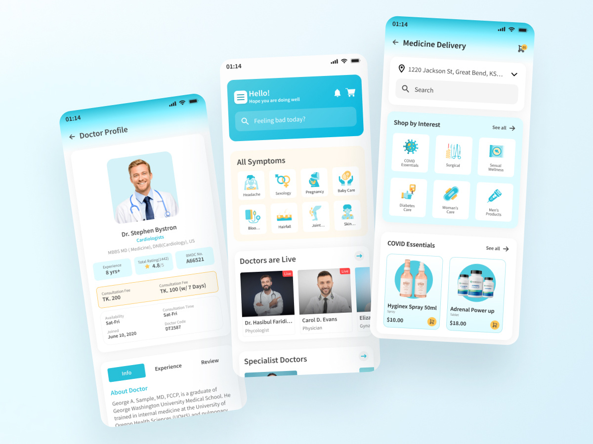 Online Medical Consultancy & Medicine Store App by Asiq M. for Netro ...