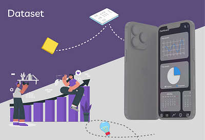 Analytics Chart app design illustration prototype ui