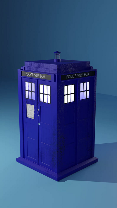 TARDIS 3d animation blender 3d modelling