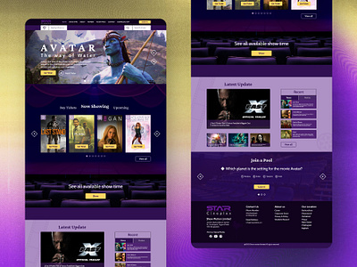 Cineplex web redesign cineplex homepage interaction design landing page landing page design redesign ticketbookingpage ui ux