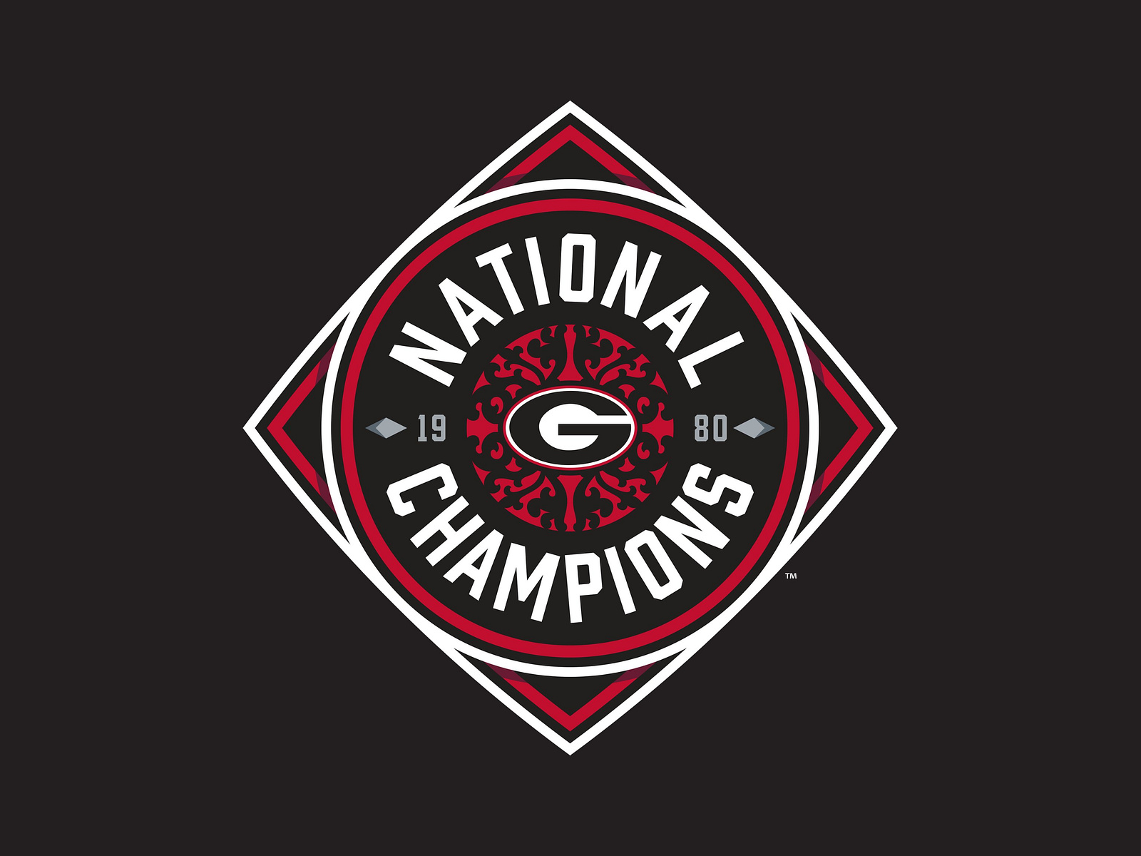 University of Georgia Football 1980 National Championship Logo by Chad ...