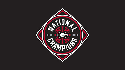 University of Georgia Football 1980 National Championship Logo branding design graphic design illustration logo vector