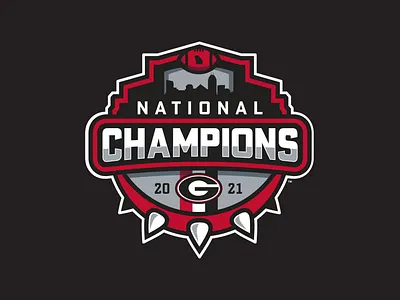 University of Georgia Football 2021 National Championship Logo branding design graphic design illustration logo vector