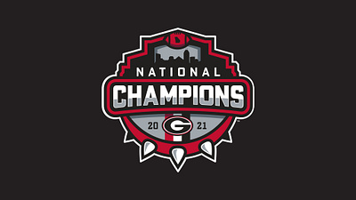 University of Georgia Football 2021 National Championship Logo branding design graphic design illustration logo vector