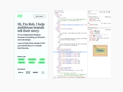 Day 79 - Finally coding my portfolio design portfolio web development