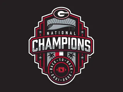 University of Georgia Football 2022 National Championship Logo branding design graphic design illustration logo vector