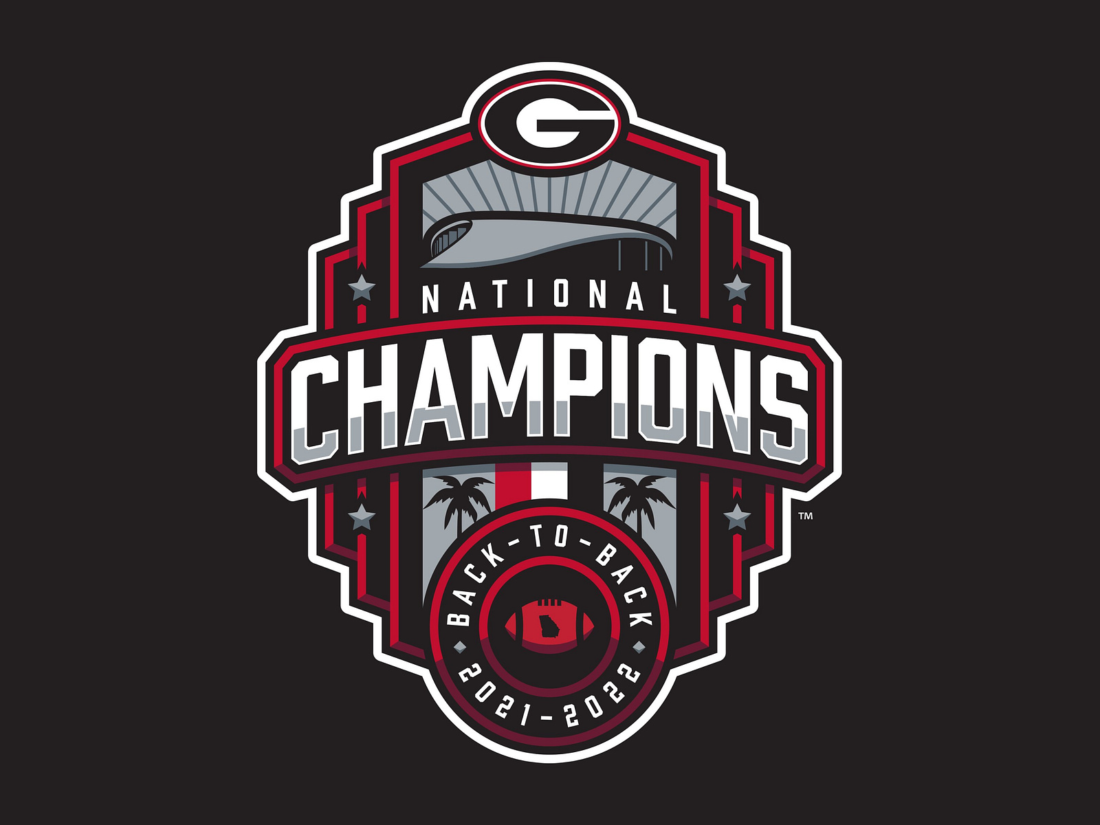 University of Georgia Football 2022 National Championship Logo by Chad ...