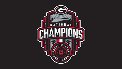 University of Georgia Football 2022 National Championship Logo branding design graphic design illustration logo vector