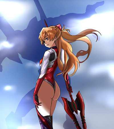 Asuka fanart 2d 2d character anime anime style book cover book illustration cartoon character digital painting drawing fanart freelance games gaming icon illustration photoshop procreate