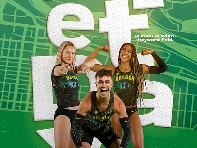 Oregon Track + Field Meet Day Post branding design graphic design illustration typography