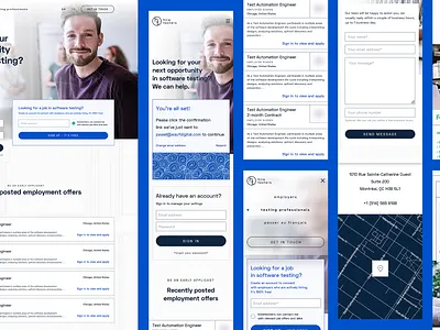 hiretesters agency application branding design development devops job board logo maps product design qa quality assurance recruitment software engineering software testing ui ux web app web design website
