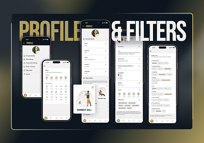 Profile & Filters - UI|UX Design branding design graphic design illustration mobile ui uiux user interface visual visual design