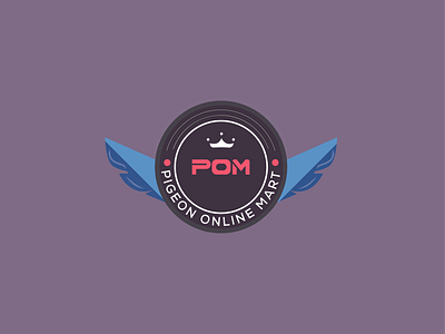 Pigeon online mart adobe illusrtator branding business mart clothing brand logo custom logo design graphic design illustration logo pigeon wing logo