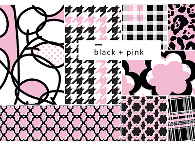 Simply Chic / Black + Pink design graphic design illustration print