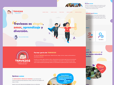 Traviesos Landing Page Design branding design education kids landing page landing page design preschool ui ui design user interface design website